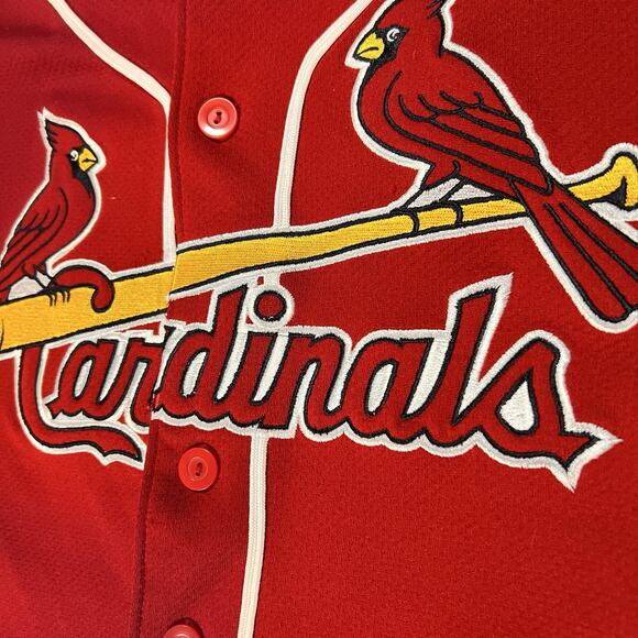 St. Louis Cardinals Albert Pujols Jersey Red Mesh Youth XL/S - Picture 3 of 8